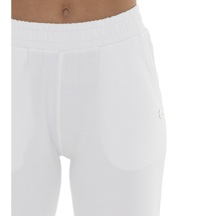 Pantaloni da donna in cotone non Felpeto dritti Leone Basic