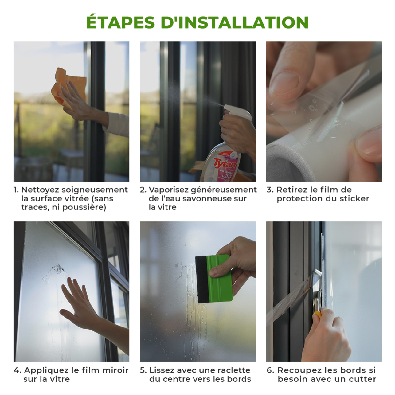Rouleau vitrostatique pour vitre au mètre - Film Anti Regard Electrostatique Occultant Vitre Anti UV