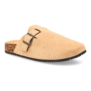 Zueco casual con hebilla ajustable para hombre