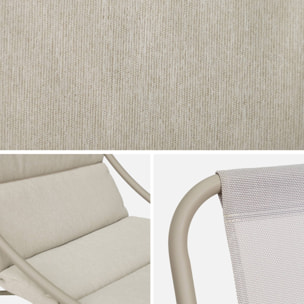 Fauteuil relax acier (lot de 2) EDENA