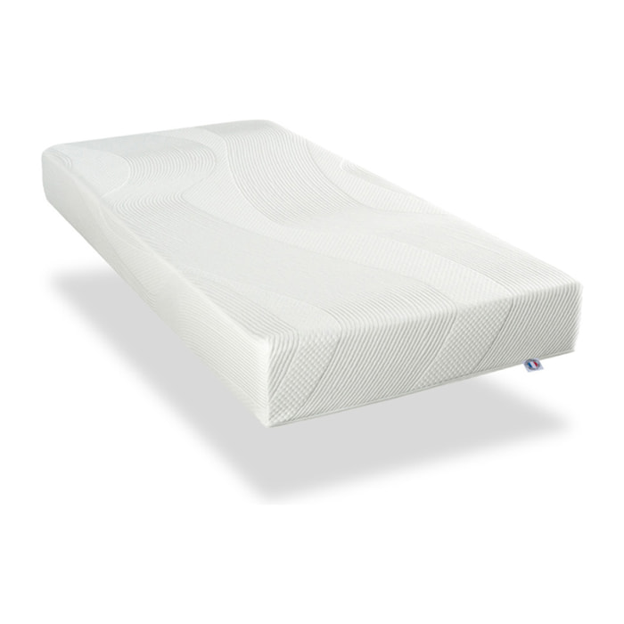 Ensemble Matelas Paris & Sommier KIT15, 24 cm, Mémoire de Forme, technologie Tri-Lattes, Soutien Ferme