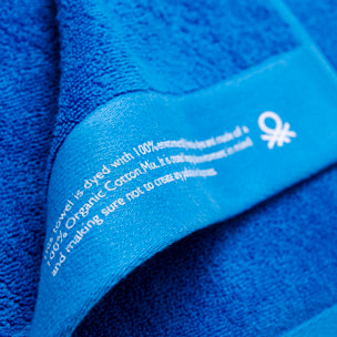 Toalla 90x150 algodón orgánico 450gsm azul benetton