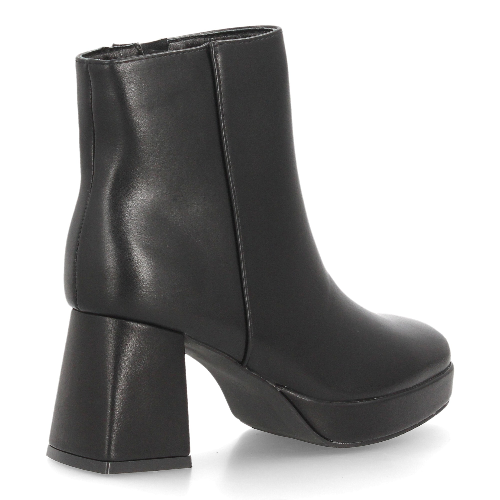 Botines plataforma con tacón ancho para mujer
