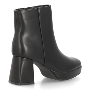 Botines plataforma con tacón ancho para mujer