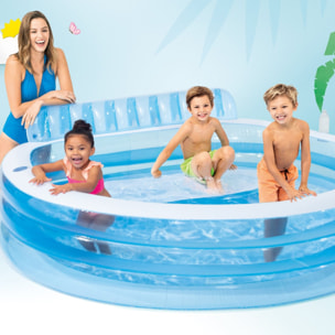 Intex Piscina Gonfiabile Family Lounge, 229x218x79 cm