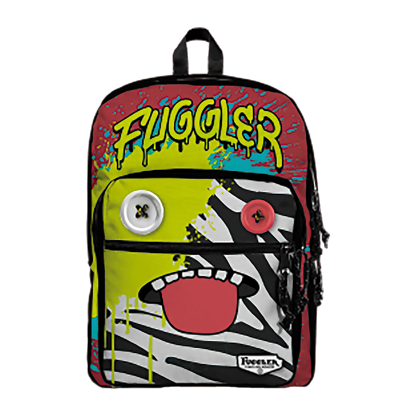 Zaino Primario Fuggler. Compartimento per laptop. Interno completamente foderato. Schienale e spallacci regolabili e imbottiti. Con accessori bottoni.