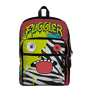 Zaino Primario Fuggler. Compartimento per laptop. Interno completamente foderato. Schienale e spallacci regolabili e imbottiti. Con accessori bottoni.
