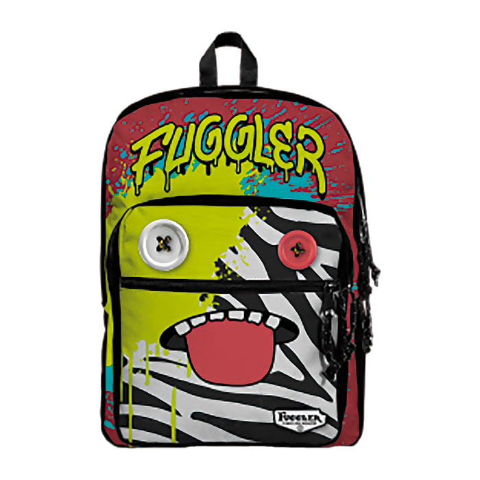 Zaino Primario Fuggler. Compartimento per laptop. Interno completamente foderato. Schienale e spallacci regolabili e imbottiti. Con accessori bottoni.