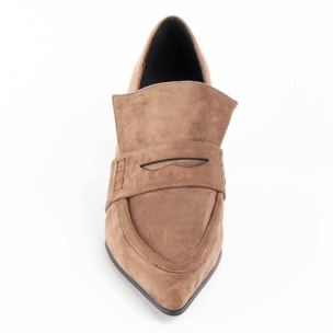 Zapato De Tacón - Beige - Altura: 8 Cm