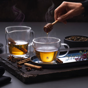 Jarra de leche de 450ml mixology de doble pared en borosilicato masterpro