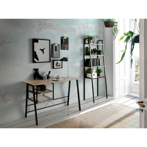 Mesa escritorio – Roble canadiense con estructura negra