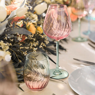 4 verres à eau colorés 36cl Spring - Cristal d'Arques