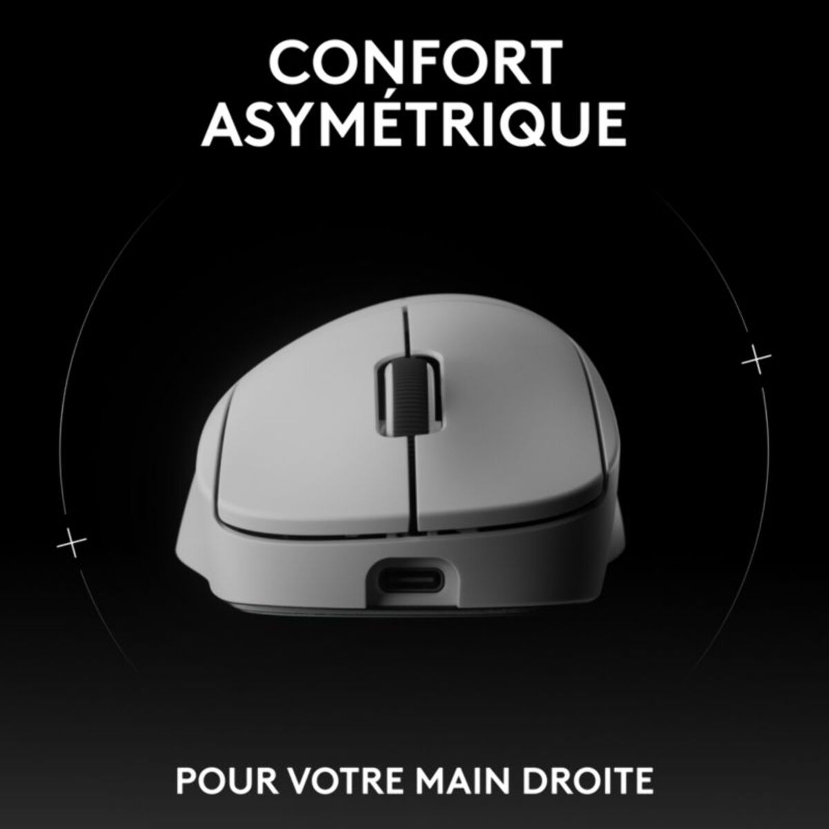 Souris Gamer Sans Fil LOGITECH PRO X SUPERLIGHT2 DEX LIGHTSPEED Blan