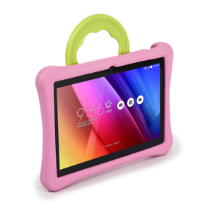 Tablet Infantil WiFi. SO Android 12 con IWAWA. Pantalla 10'' 1280x800px. Allwinner A133,ARM Cortex™-A53 Quad-Core,1.6Ghz 4GB RAM + 64GB. Doble cámara, carcasa de silicona.