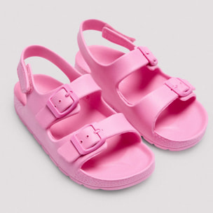 Sandali verdi da bambino con fibbie regolabili