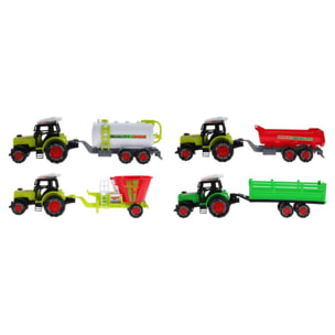 Well home tractor de juguete agricultor en diseño aleatorio de 45cm