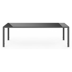 Tables de jardin Formentera verre trempé - Gris anthracite
