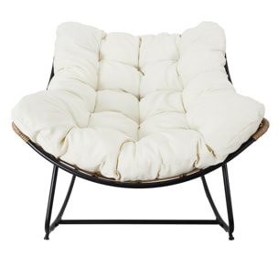 Fauteuil A Bacsule Tulum Coussin Beige
