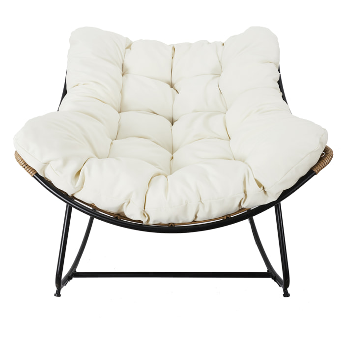 Fauteuil A Bacsule Tulum Coussin Beige