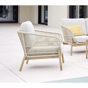 Salon de jardin en aluminium - 5 places - PALAWAN