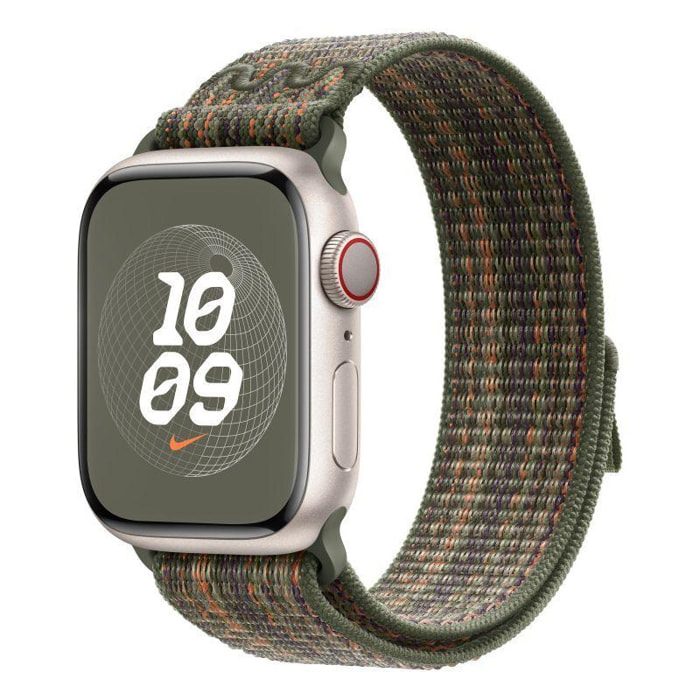 Bracelet APPLE Watch 41mm Sport Nike Séquoia/Orange