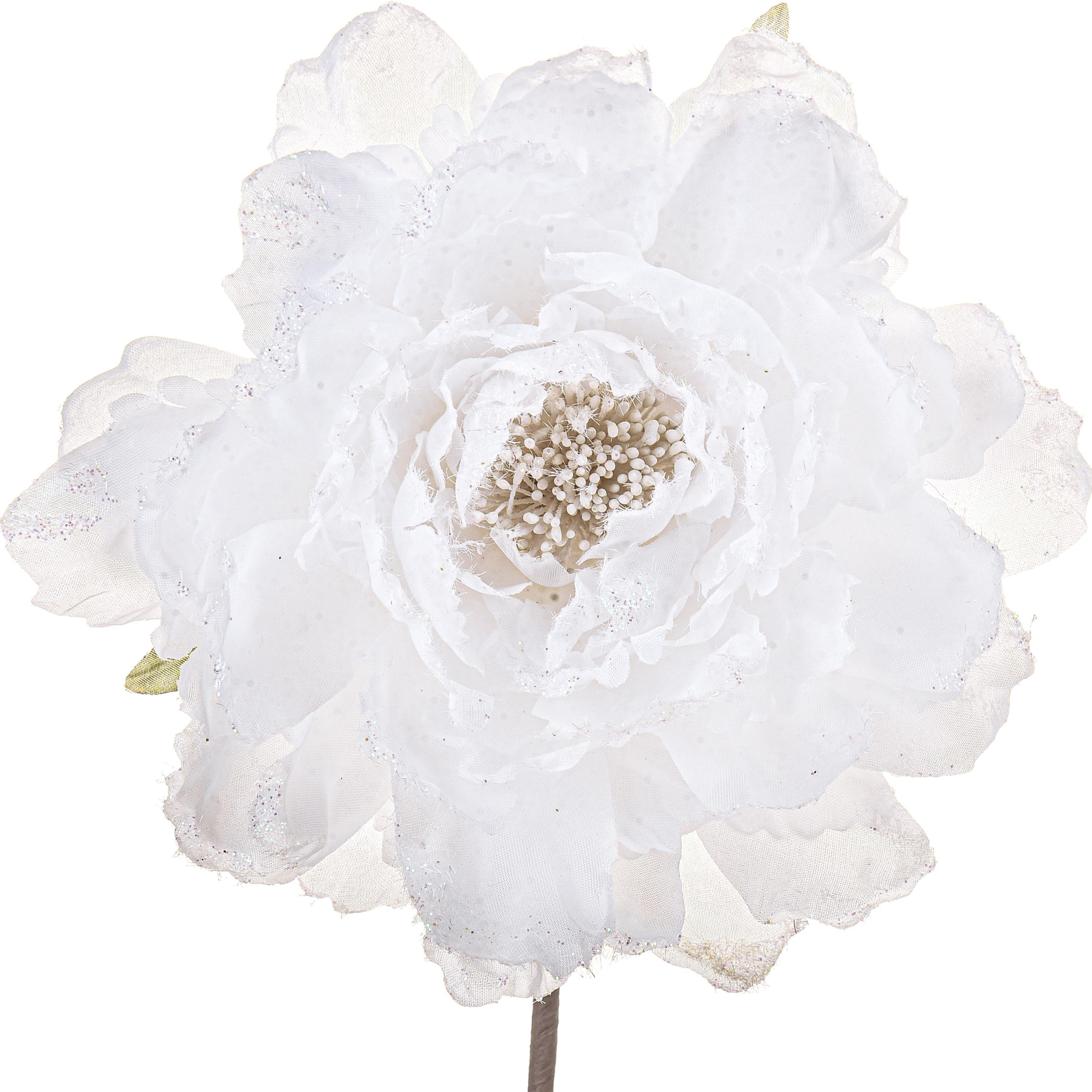 Pick Peonia - Pezzi 12 - Colore Bianco - 6x14Hx5cm - Bianchi Dino