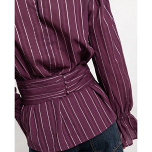 Blusa holgada con cuello barco