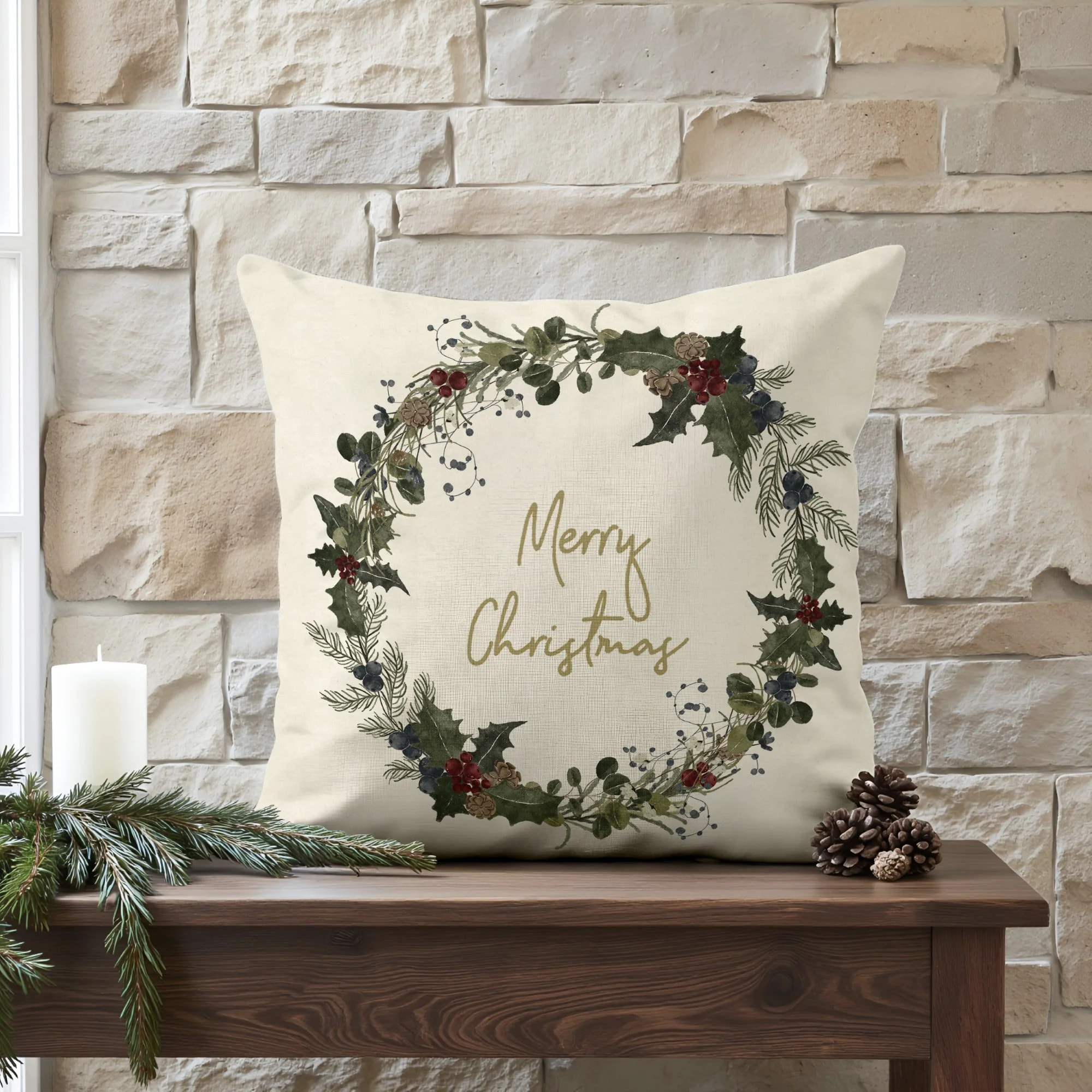 Housse de coussin Christmas Muérdago A