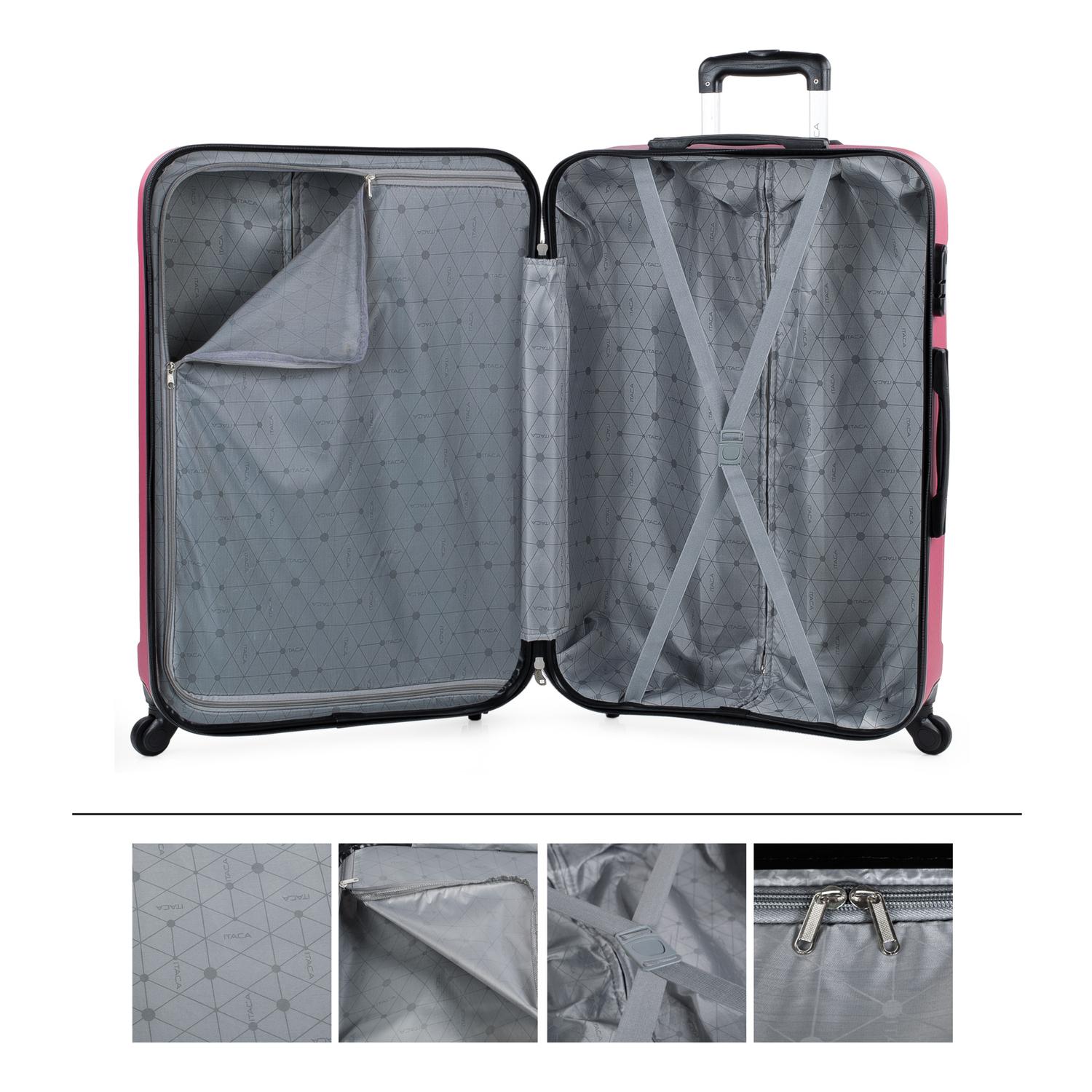 Trolley Mediano 60 Cms Y Neceser Itaca Diamond Fresa