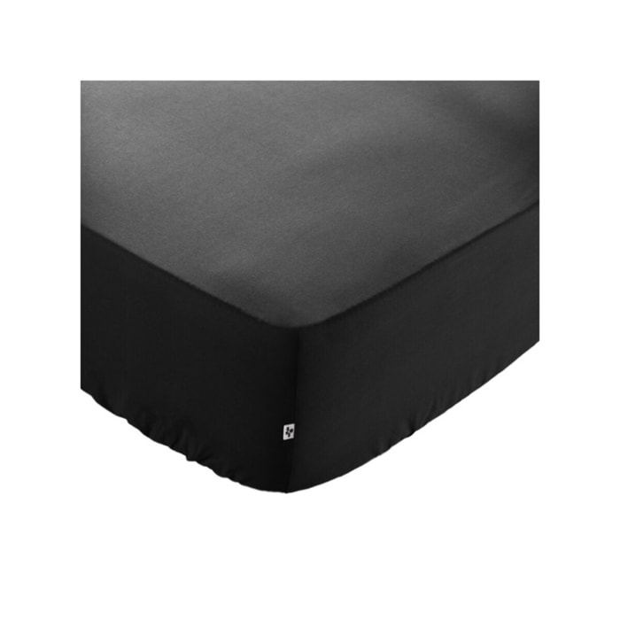 Drap housse 180 x 200 cm en coton avec bonnet H. 30 cm - AMBRE