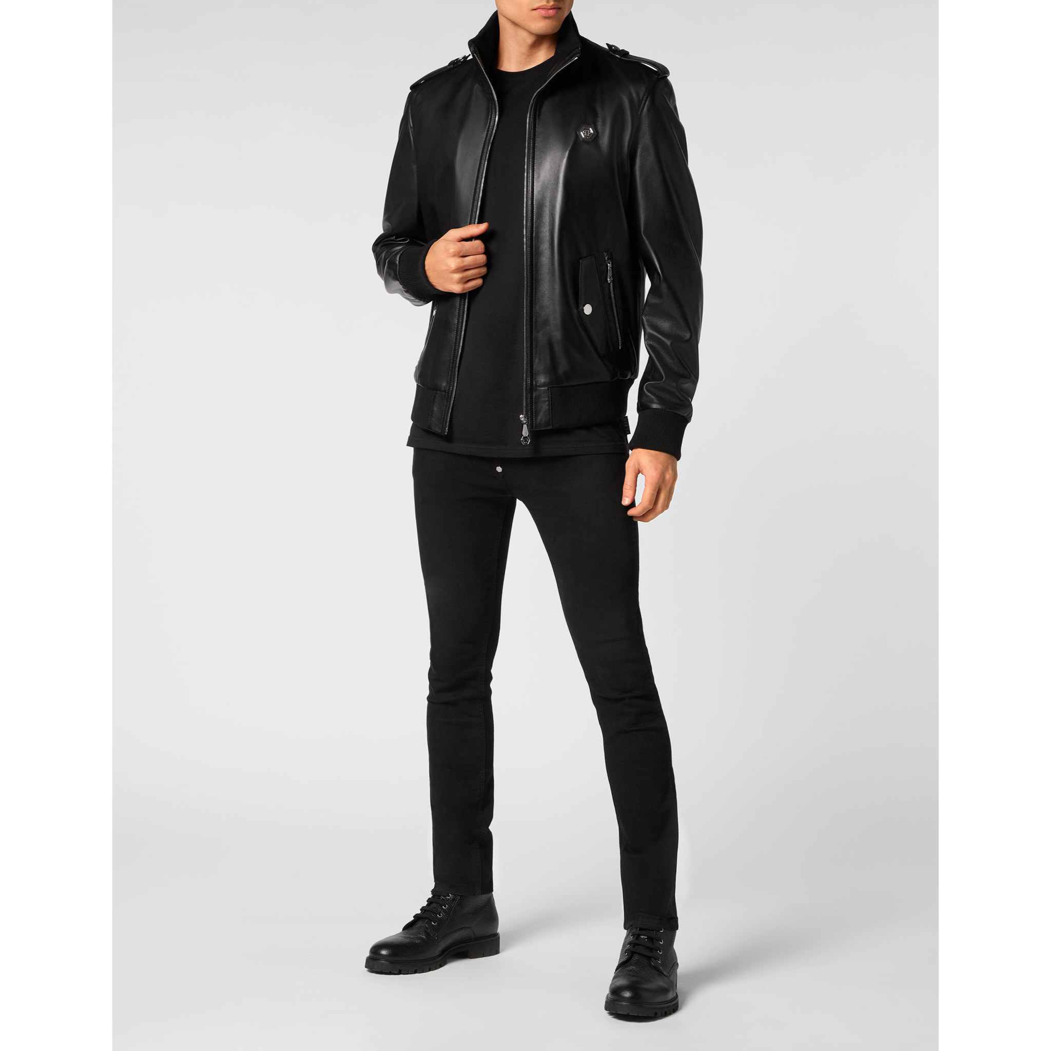 PHILIPP PLEIN Bomber in pelle