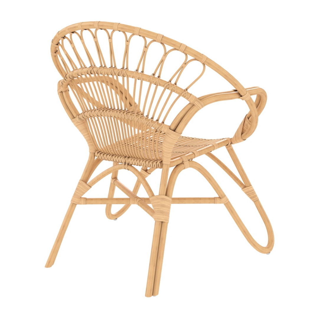 Fauteuil en rotin naturel - Ronnie