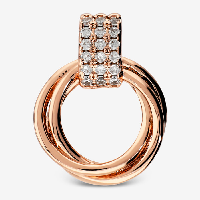 Ciondolo ad Anello Multifilo con Pavé di Cubic Zirconia