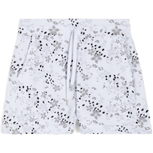 Shorts donna in heavy jersey stampa floreale allover