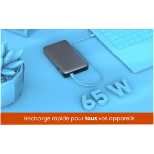 Batterie externe ADEQWAT 20 000 mAh 65W Power Delivery
