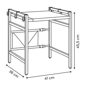 Etagère micro-onde Black edition extensible 1 étagère noir