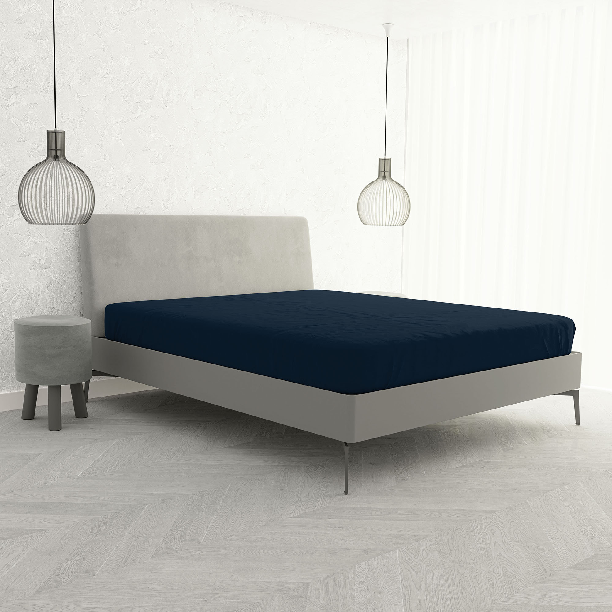 LENZUOLO SOTTO CON ANGOLI MAX COLOR, 100% COTONE MADE IN ITALY - MATRIMONIALE MAXI