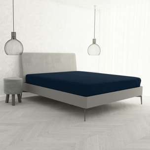 LENZUOLO SOTTO CON ANGOLI MAX COLOR, 100% COTONE MADE IN ITALY - MATRIMONIALE MAXI