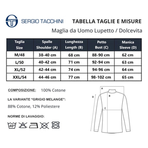 2 Maglie lupetto Uomo Caldo Cotone Sergio Tacchini