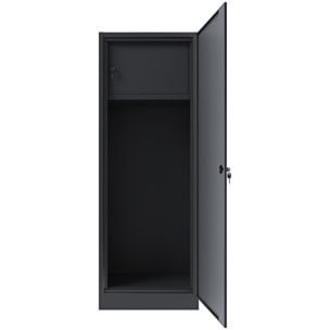 Armadio Portafucili 10 Posti Armadietto Armi Fuciliera In Lamiera Di Acciaio Con Cassetto Tesoretto Con Serratura Doppia Chiave 148x53.5x32 Cm Grigio