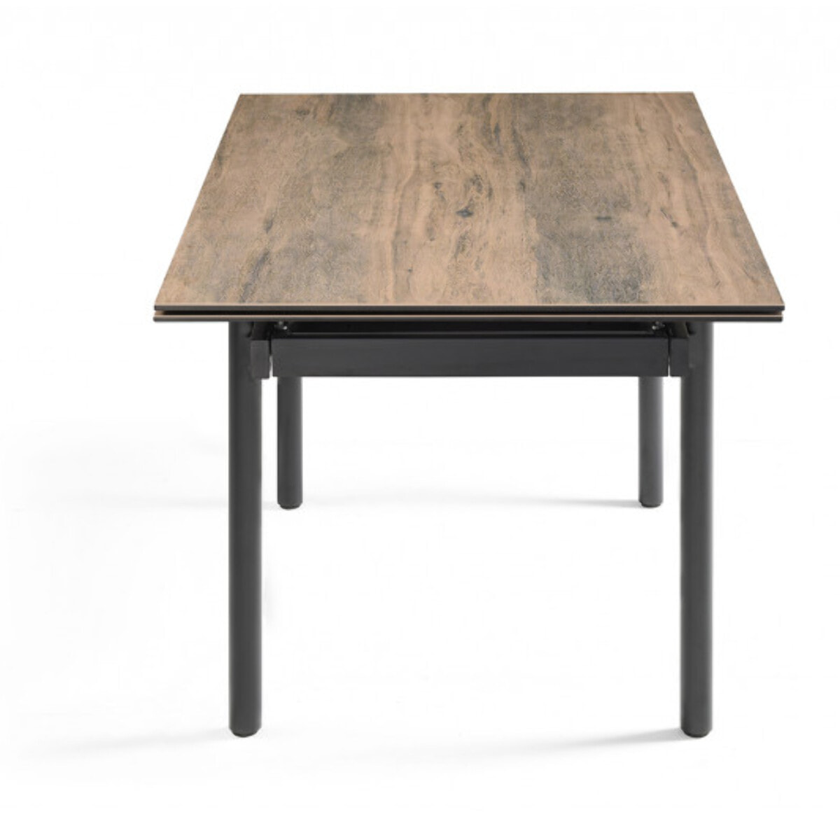 Table extensible en céramique finition bois L160/240cm pieds métal - UNIK
