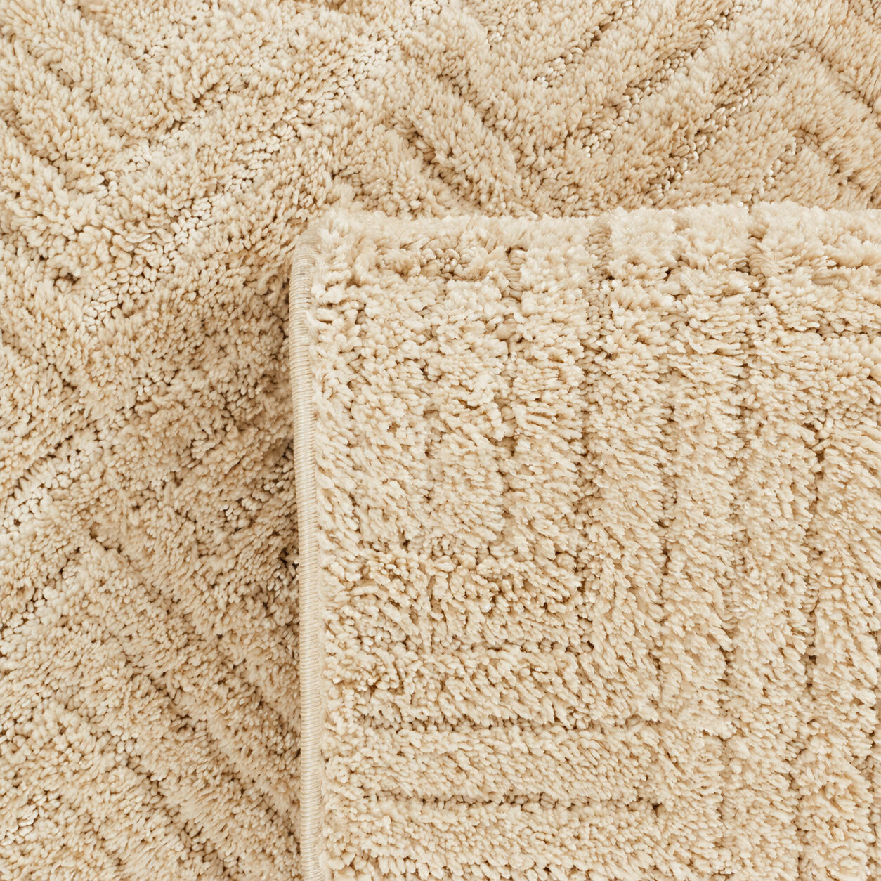 HARMONIE - Tapis de salon beige à motif artistique en relief