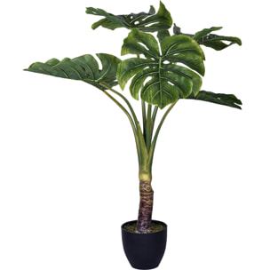 Monstera Con Vaso. Altezza 110 Cm - Pezzi 1 - 25X110X15cm - Colore: Verde - Bianchi Dino - Piante Artificiali