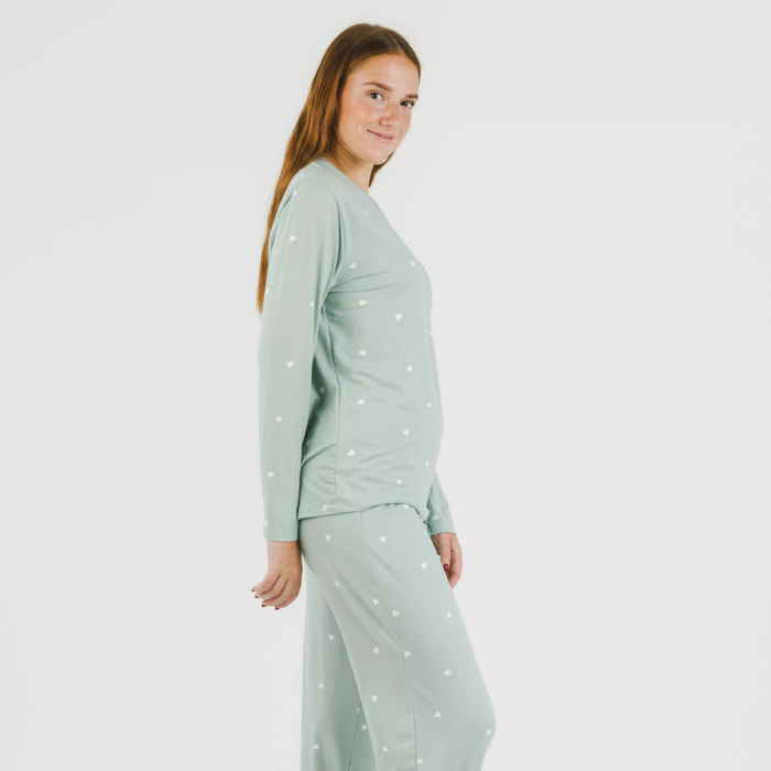 Pigiama lungo da donna soft choer