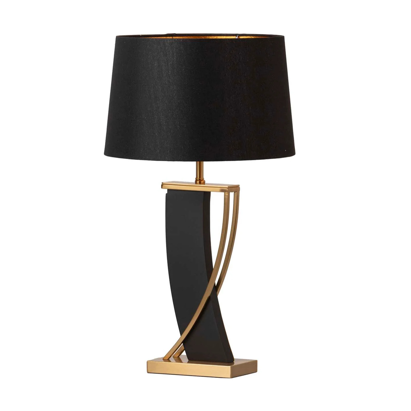 Lámpara Sobremesa Metal Mdf Negro 40x40x71 Cm