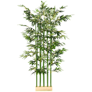 Bambou artificiel grande taille H.180 cm pied design bois clair