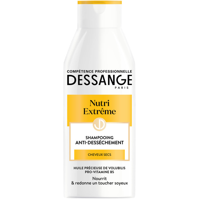 Lot de 12 - Dessange Nutri-Extrême Shampooing Anti-déssèchement Cheveux Secs 250ml