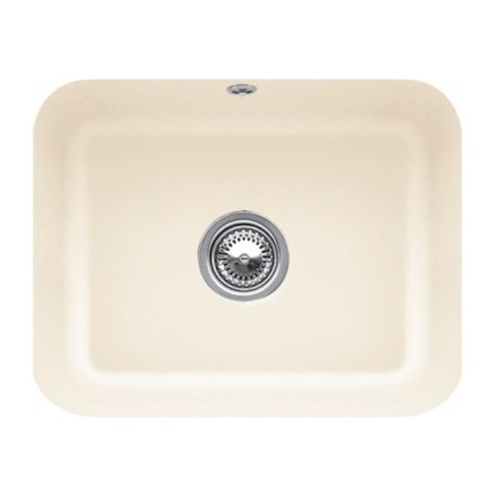 Evier 1 bac Cisterna 60C Ivory CeramicPlus avec vidage manuel