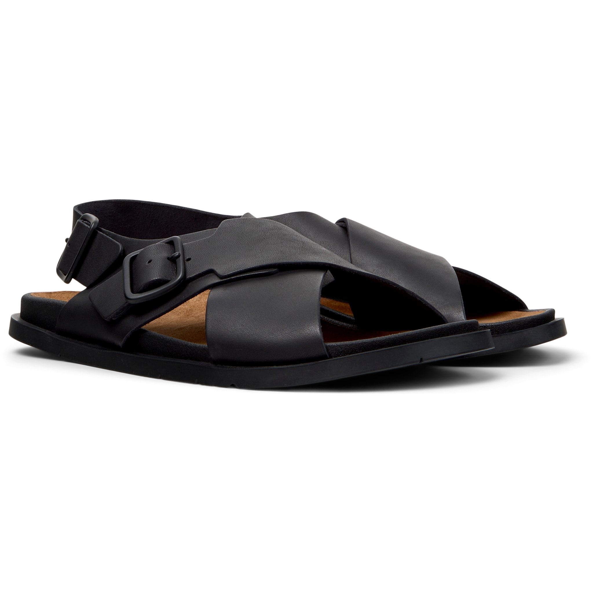 Sandalias - CAMPER Lluc Sandal - Negro - Cuero liso
