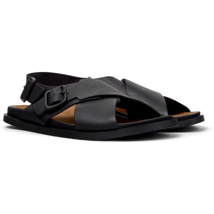 Sandalias - CAMPER Lluc Sandal - Negro - Cuero liso